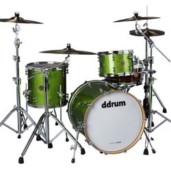 Green Sparkle DDrum Drum Set  With Soft Bag Cases 