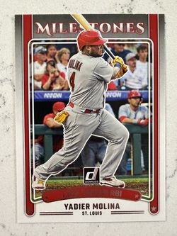 2025 Donruss Baseball Milestones Insert - Yadier Molina - Cardinals