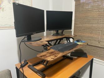 Standing desk converter