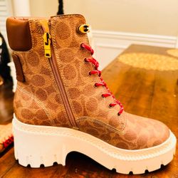 COACH AINSELY COATED CANVA Shoe Boot