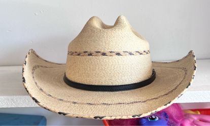 Palm Leaf Cowboy Hat with Leather Band