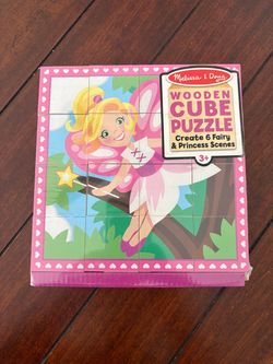 Melissa & Doug Fairy Princess Wooden Cube Puzzle - brand new