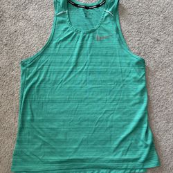 Nike Men's Green Moisture Wicking Workout Tank Top