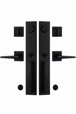 Modern high-end front entry double door locks