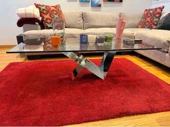 Glass top stainless steel Coffee Table