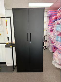 New 71” 4 Metal Tiers Storage Cabinet with Lock Garage Office Organizer