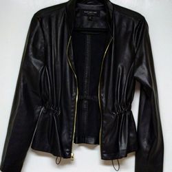 Women's Size Small Black Leather Vintage Jacket