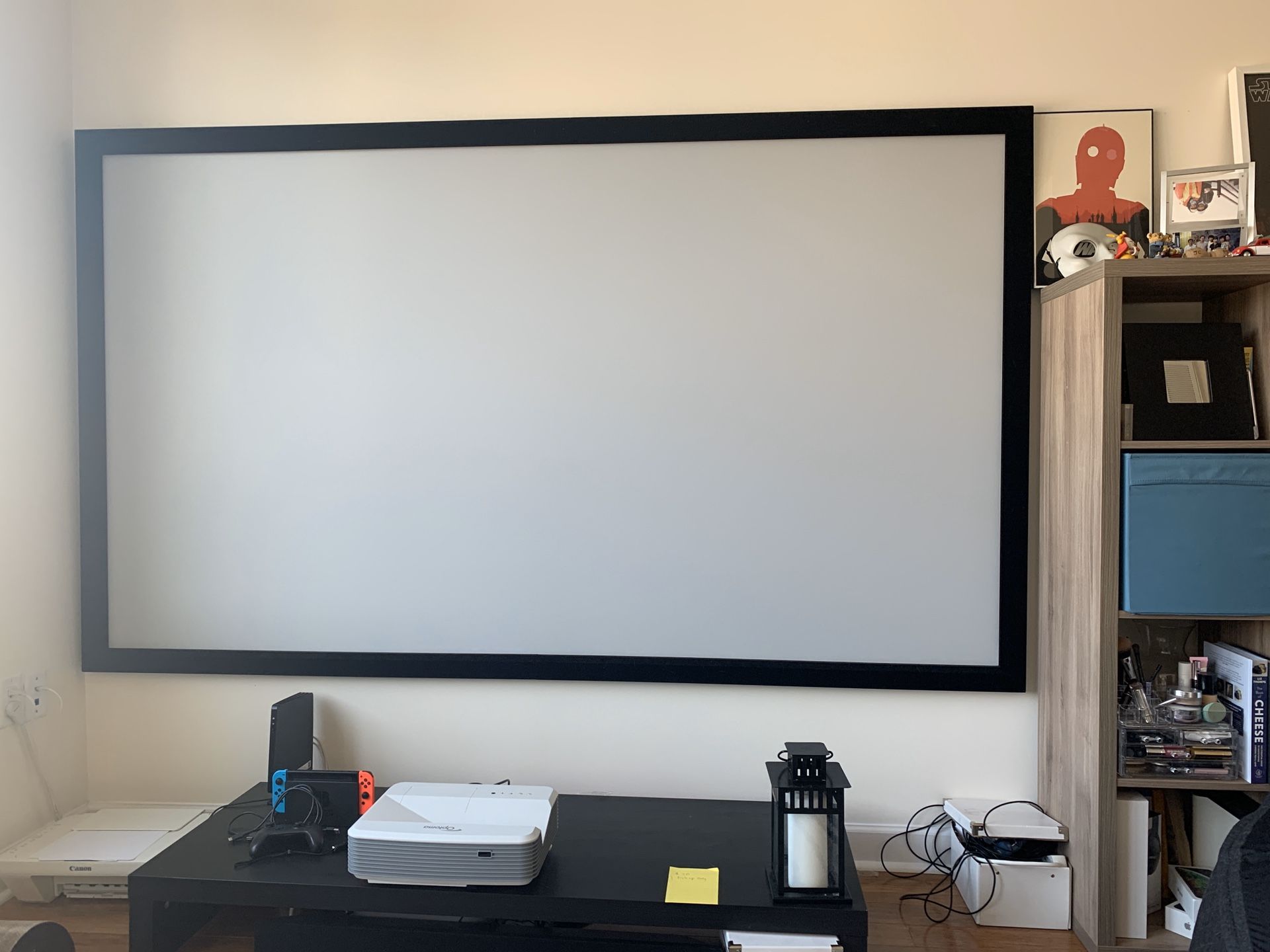 Projector screen (projector not included)