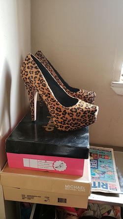 Cheetah short hair heels