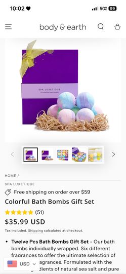 Bath Gift Box Bombs NEW