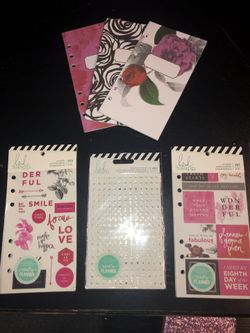 New unused Heidi Swapp sticker books & memory books that fit the personal size planner
