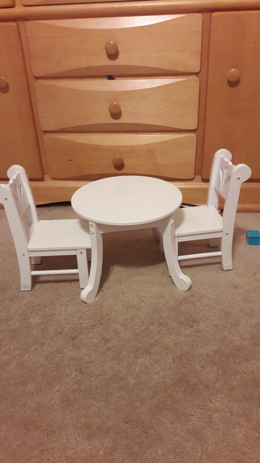 Doll table and chair set