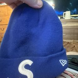Supreme Blue Frosted Beanie One Size 