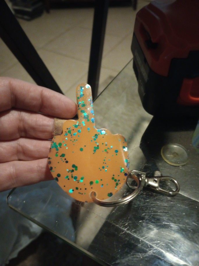 Hand Crafted Middle Finger Key Chain