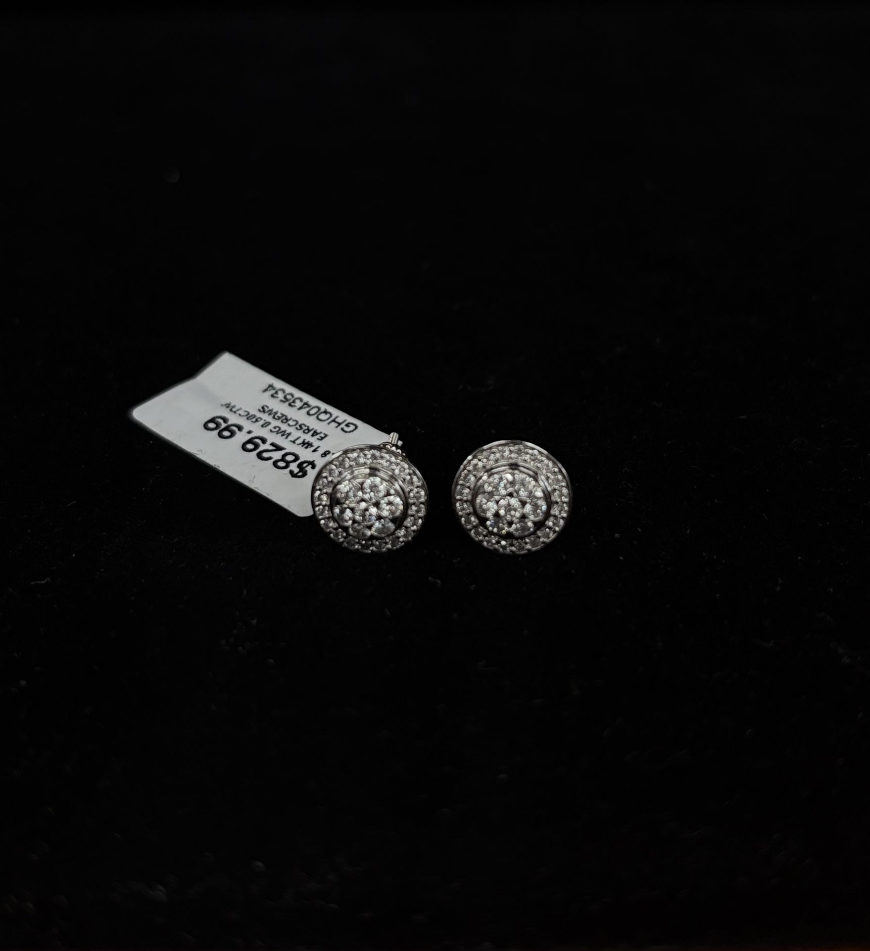 14KT White Gold Diamond Earrings