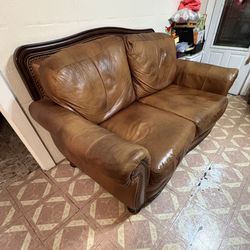 Leather Love Seat