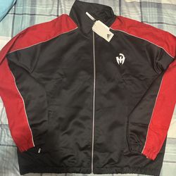 Adidas Patrick Mahomes size XL Full Zip Track Jacket Black/Red-White.