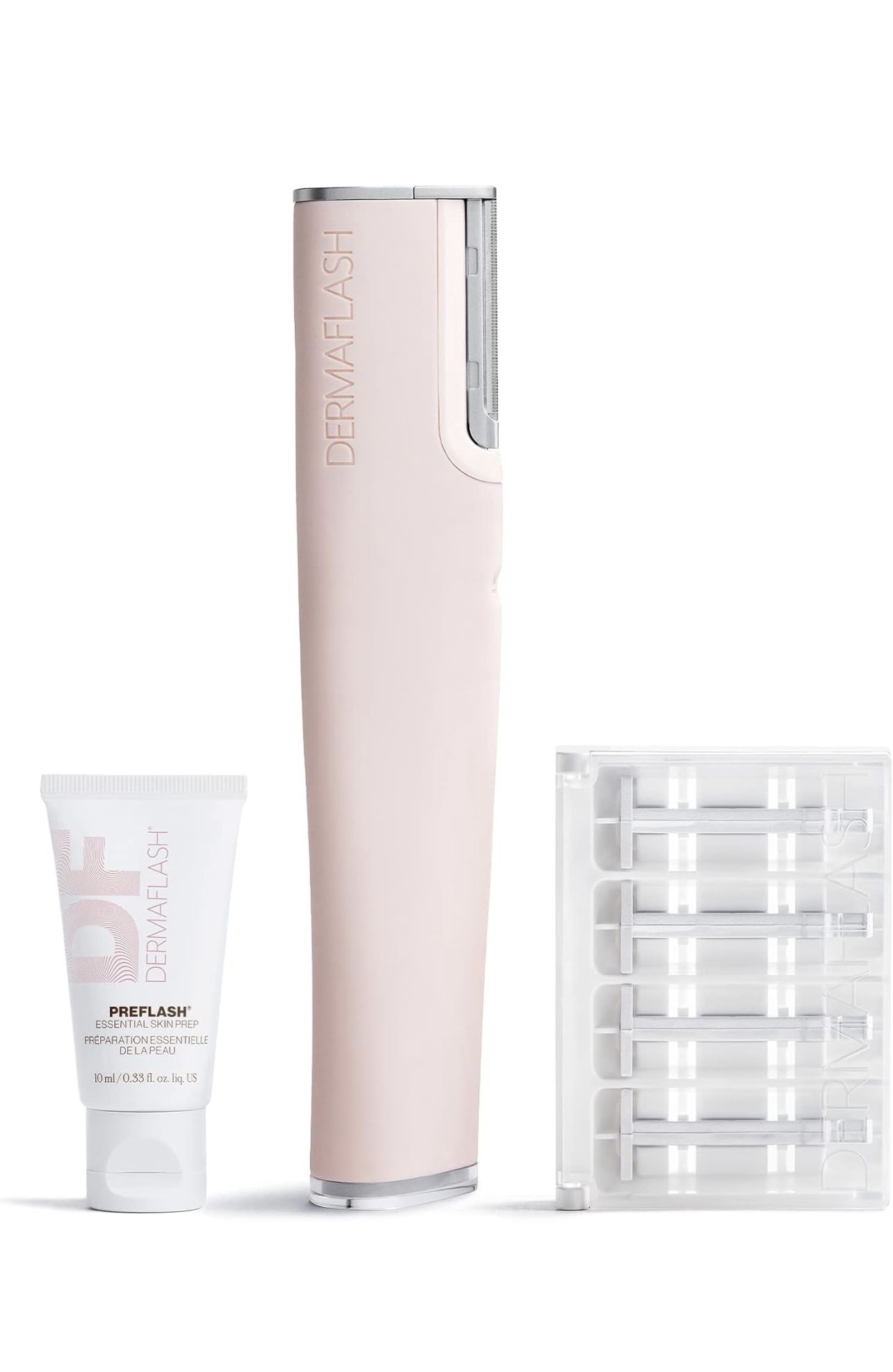 DERMAFLASH LUXE+ Device, Anti,Aging, Exfoliation, Hair Removal, and Dermaplaning Tool with Sonic Edge Technology