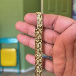 Nugget bracelet 925Silver/14KVermeil