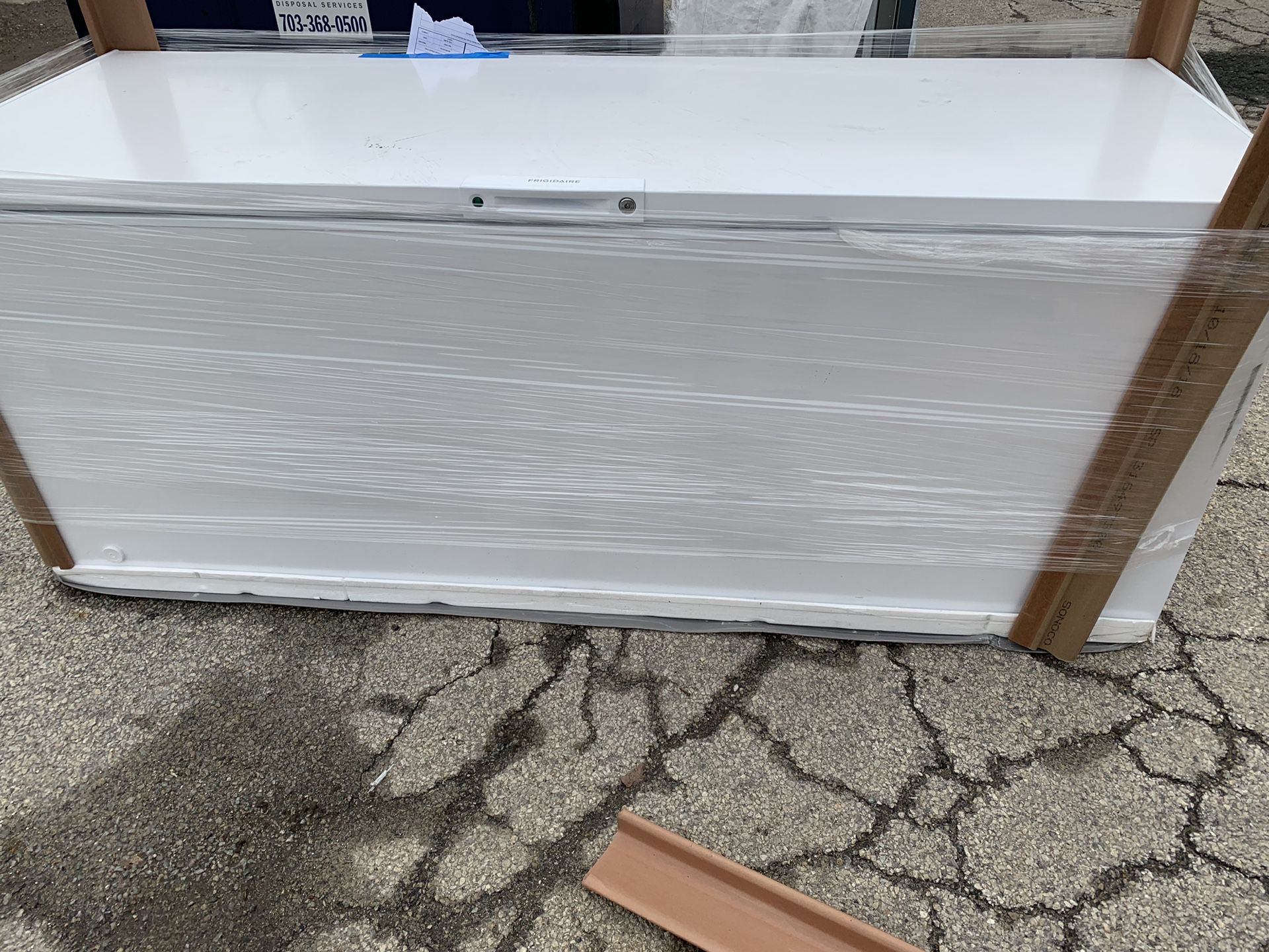 New Frigidaire chest freezer 24 cubic feet with one year warranty