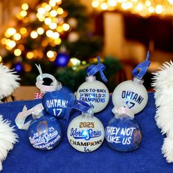 Dodger ornaments, LA dodgers, Custom Ornaments, Navidad