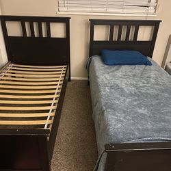 2 Ikea Xl  Twin Bed And 2 Mattresses