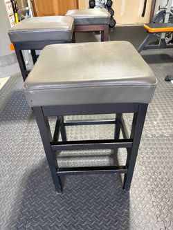 Leather Bar Stools x3