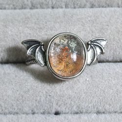 Bat-shaped Crystal Ring (Adjustable Ring)