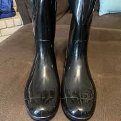 Women’s Ugg Black Rain Boots Size 9