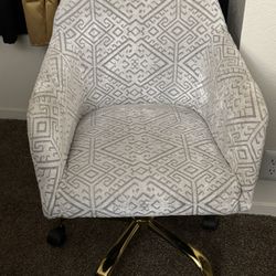 Rolling Chair (White And Grey)