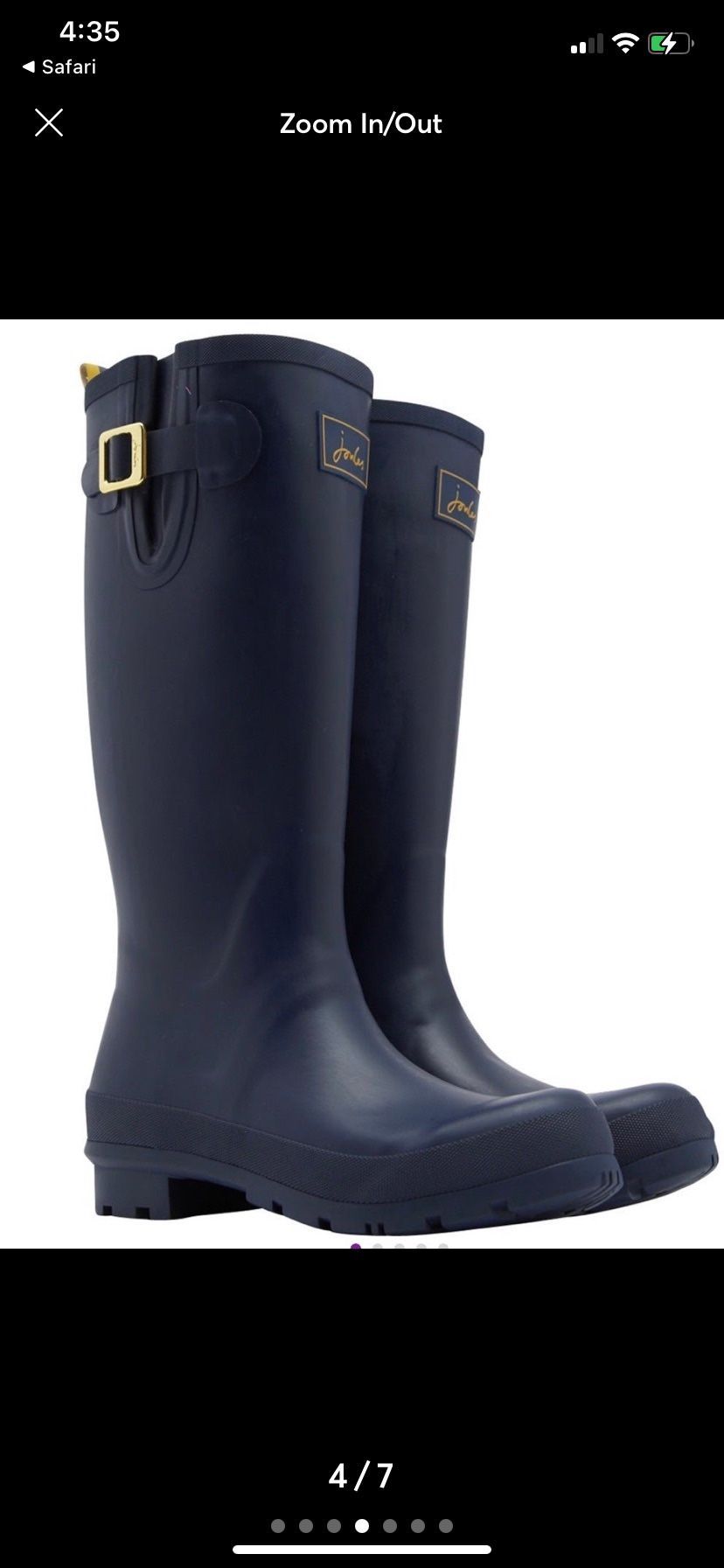 Joules Rain Boots Size 8