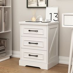 White Nightstand assembled
