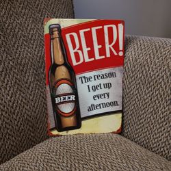 METAL BAR SIGN.  12" X 8".  NEW.  PICKUP ONLY