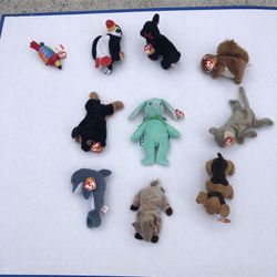 Lot of Ten ty Beanie Babies with Tags - Compare @$50+