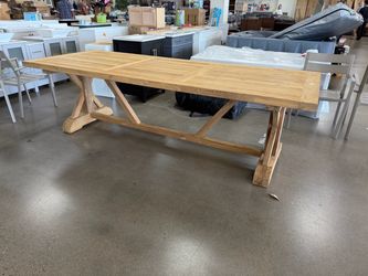 Solid Wood 10 Person Patio Wood Dining Table