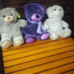 Two Spark Create Imagine Teddy Bears & Kelly Toys NWT Sugar Loaf Purple Shaggy Teddy Bear Stuff Animal 