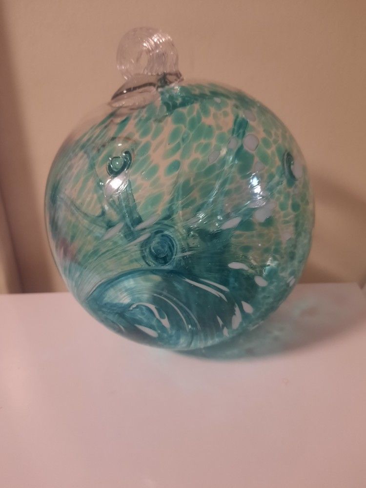 Beautiful Glass Boll Hand Made New With Box