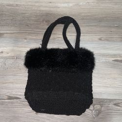 Black Patterned Purse