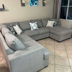 Large Grey Sectional Couch From Living Spaces 