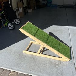 Upgraded Dog Ramp, Wooden Dog Stairs with Non Slip Turf