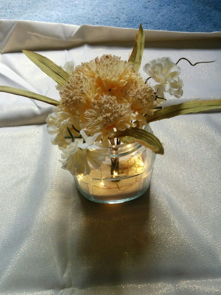 Table Vase With Artificial Flowers