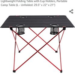 Folding Table with Cup Holder