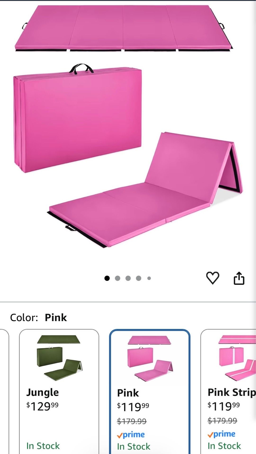 Folding gym mat