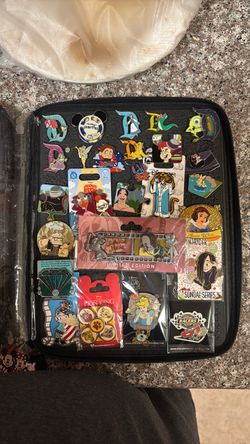 Disney Collector Pin Lot with Binder