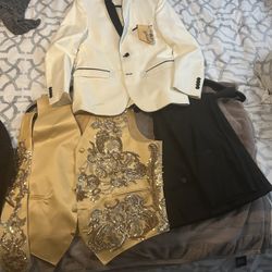 Tuxedo, Custom Vest Tie And Handkerchief, With Shirt And Slacks