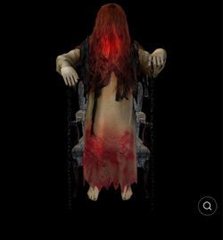 ANIMATED Rising possessed woman Halloween prop animatronic