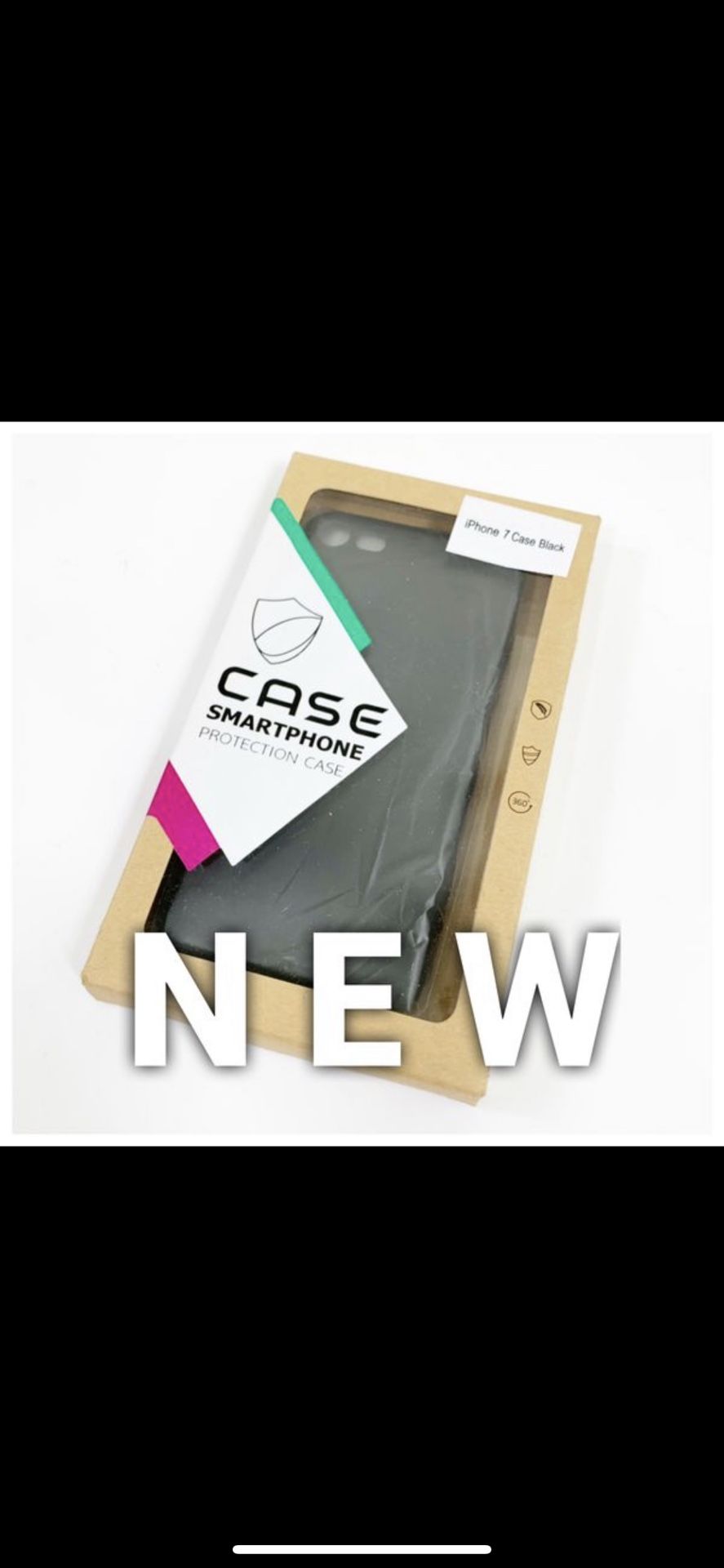 NEW iPhone 7 CASE BLACK CASE Protection case sealed