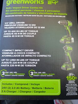 Green works Drill/Impact Combo $40
