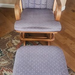 Glider rocker and ottoman 