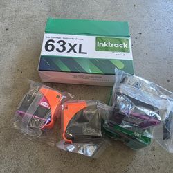 (4) 63 63xl Ink Cartridges For Hp Printer 